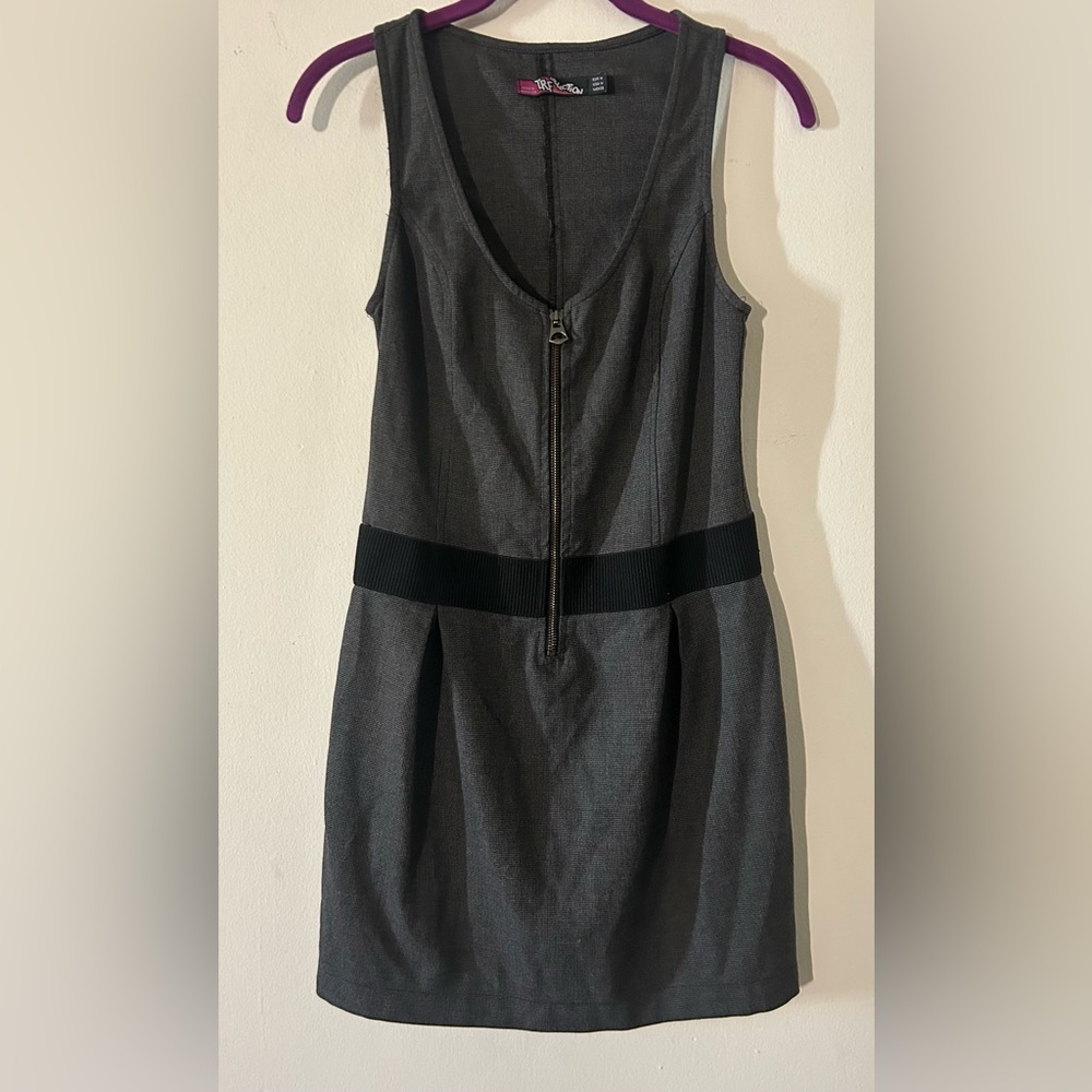 Zara TRF Collection Charcoal Sleeveless Mini Dress